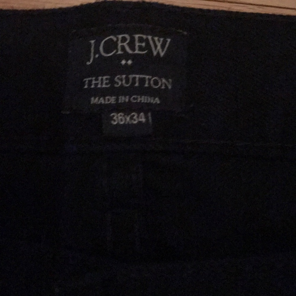 J Crew Sutton Navy Blue Colored Denim 36X34